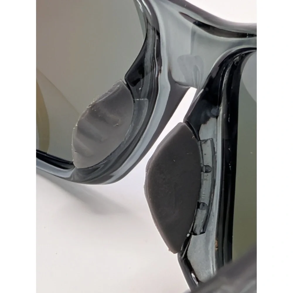 Foster Grant AIM M21 Polarized Sunglasses Grey Blue Mirror Sport Wrap Men Women